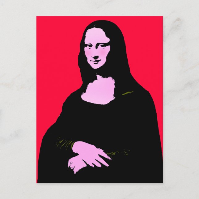 Mona Lisa Popkonst Vykort (Framsida)