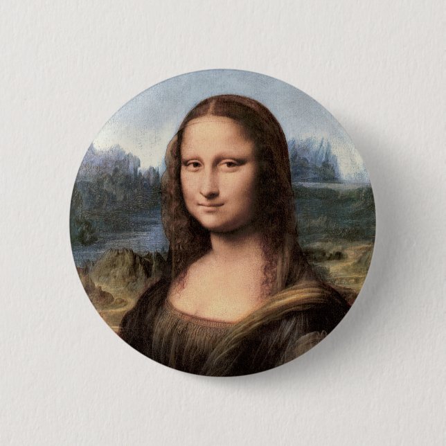 Mona Lisa Porträtt / måla Knapp (Framsida)