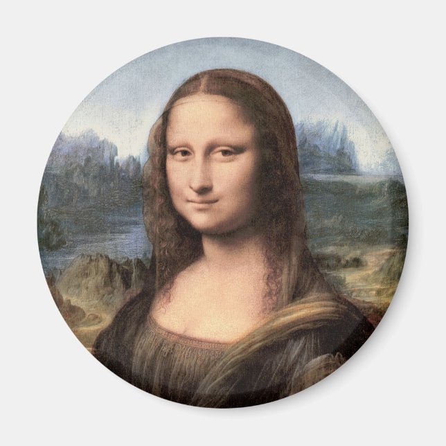 Mona Lisa Porträtt / måla Magnet (Framsidan)