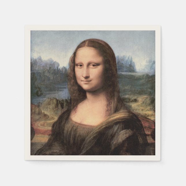 Mona Lisa Porträtt / måla Pappersservett (Framsidan)