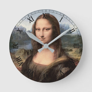 Mona Lisa Porträtt / måla Rund Klocka