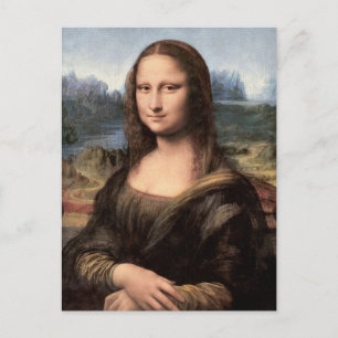 Mona Lisa Porträtt / måla Vykort