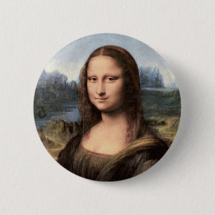 Mona Lisa porträtt/målning Knapp