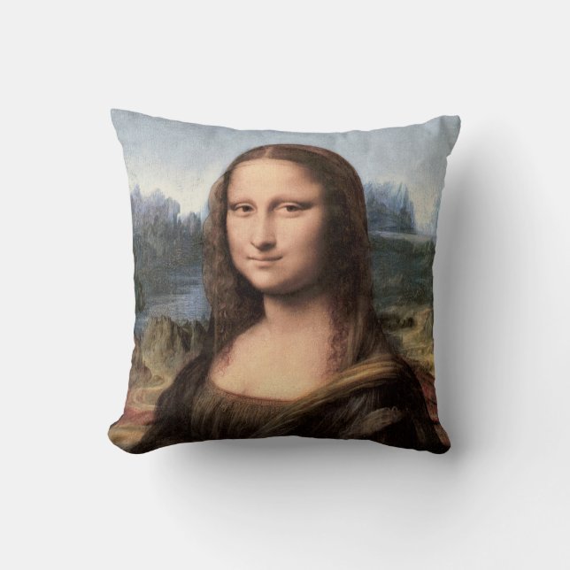 Mona Lisa porträtt/målning Kudde (Framsida)