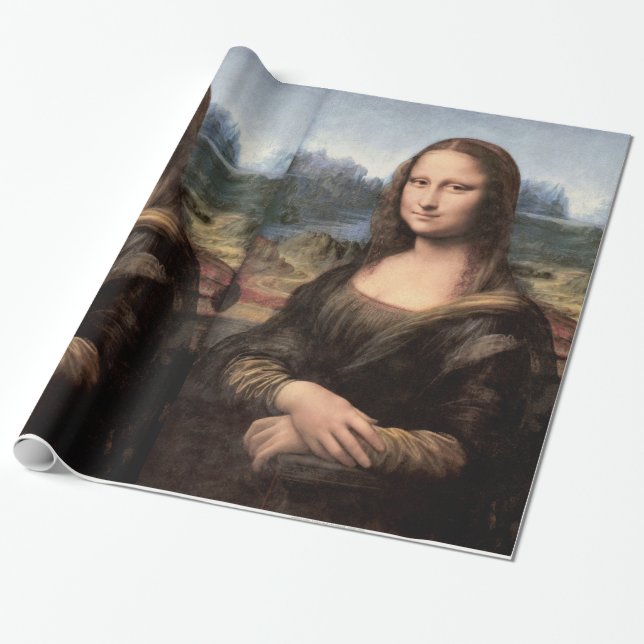 Mona Lisa porträtt/målning Presentpapper (Utrullad)