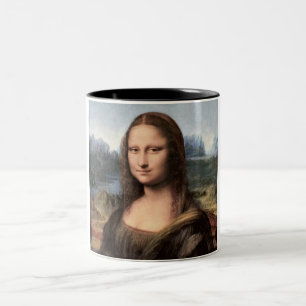 Mona Lisa porträtt/målning Två-Tonad Mugg