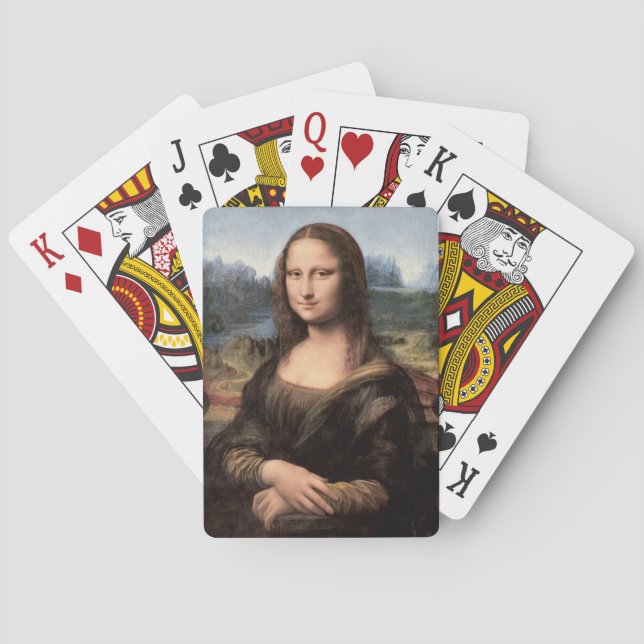 Mona Lisa Porträtt Painting Casinokort (Baksidan)