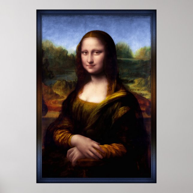 Mona Lisa (Porträtt till Lisa Gherardini) Poster (Framsidan)