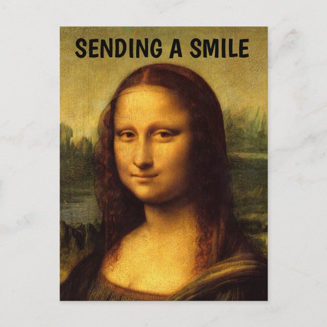 MONA LISA POSTCARD SÄNDER EN SMILE VYKORT (Framsida)