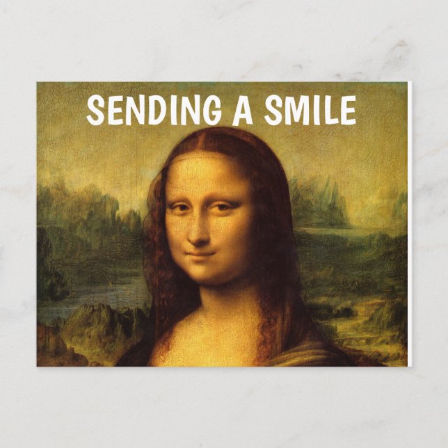 MONA LISA POSTCARD SÄNDER EN SMILE VYKORT (Framsida)