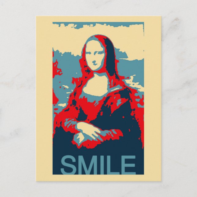 Mona Lisa Poster vykort för sjömil (Framsida)