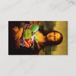Mona Lisa Prefers Healthy Food Visitkort