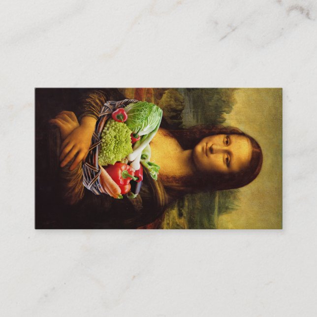 Mona Lisa Prefers Healthy Food Visitkort (Framsida)
