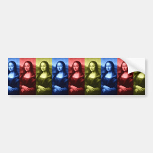 Mona Lisa Primary Färg Bildekal