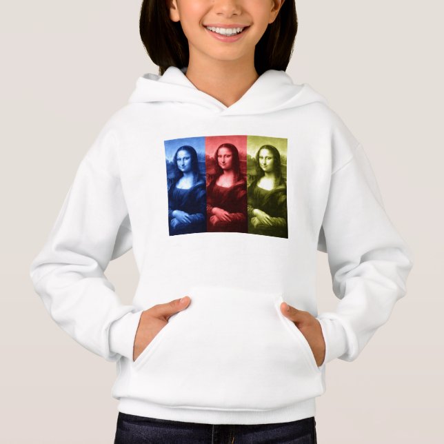 Mona Lisa Primary Färg Sweatshirt T Shirt (Framsida)