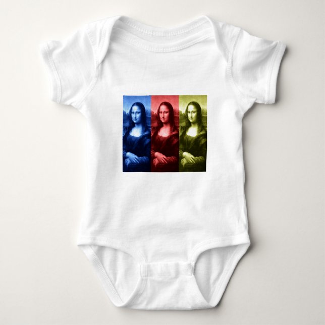 Mona Lisa Primary Färg T Shirt (Framsida)