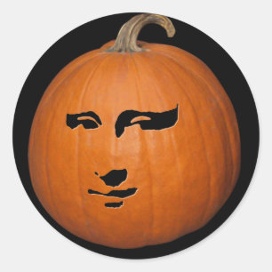 Mona Lisa pumpa Runt Klistermärke