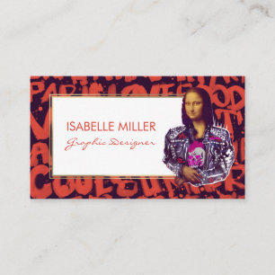 Mona Lisa Punk Art                                 Visitkort