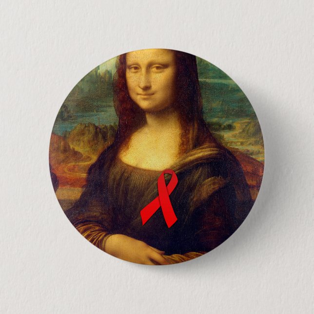 Mona Lisa Red Ribbon Knapp (Framsida)