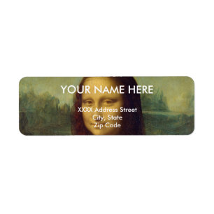 Mona Lisa Returadress Etikett
