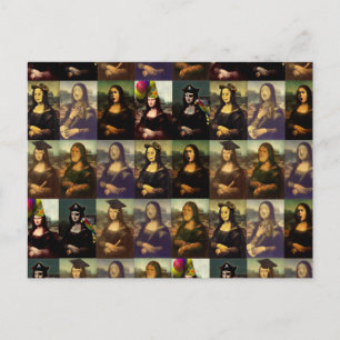 Mona Lisa Roligt Ansikte Vykort