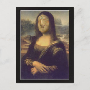 Mona Lisa Roligt Ansikte Vykort