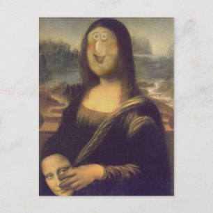 Mona Lisa Roligt Ansikte Vykort