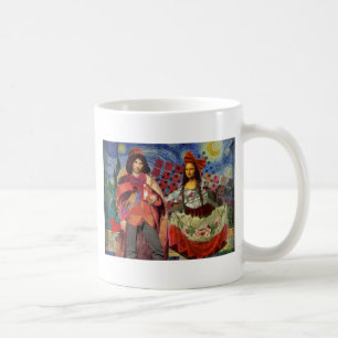 Mona Lisa Romantisk Rollig Färgrik Konst Kaffemugg