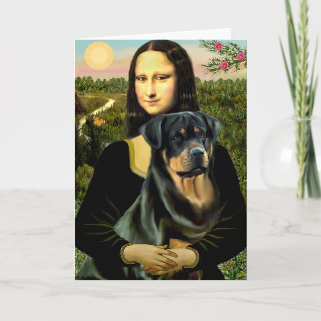 Mona Lisa - Rottweiler (#3) Kort (Framsida)