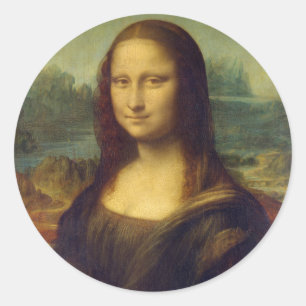 Mona Lisa rundaklistermärke Runt Klistermärke