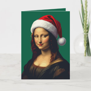 Mona Lisa Santa Hatt Jul Helg Dag Utdrag