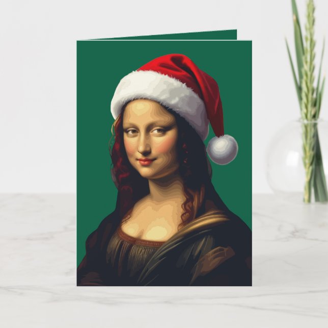 Mona Lisa Santa Hatt Jul Helg Utklipp (Framsida)