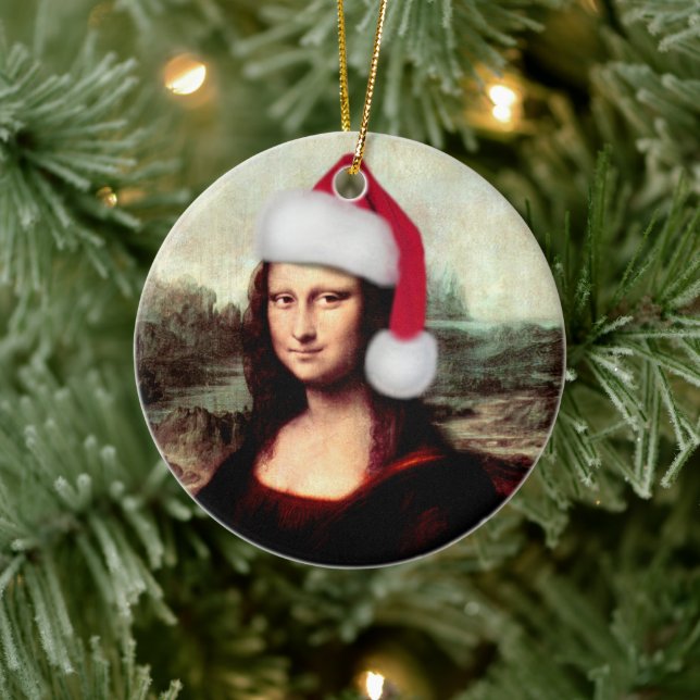 Mona Lisa Santa Hatt Jul Julgransprydnad Keramik (Träd)