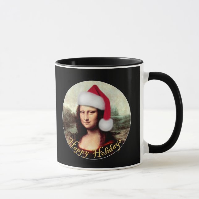Mona Lisa Santa Hatt Jul Mugg (Höger)