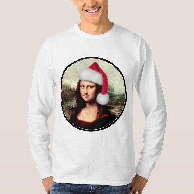 Mona Lisa Santa Hatt Jul Tröja (Framsida)