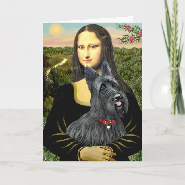 Mona Lisa - Scottish Terrier #1 Kort (Framsida)