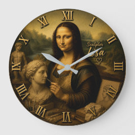 Mona Lisa Sculptor Stor Klocka