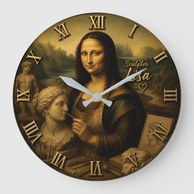 Mona Lisa Sculptor Stor Klocka (Framsida)
