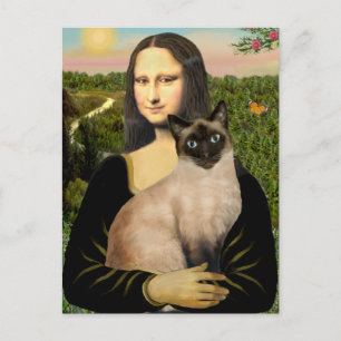 Mona Lisa - Seal Point Siamesekatt Vykort