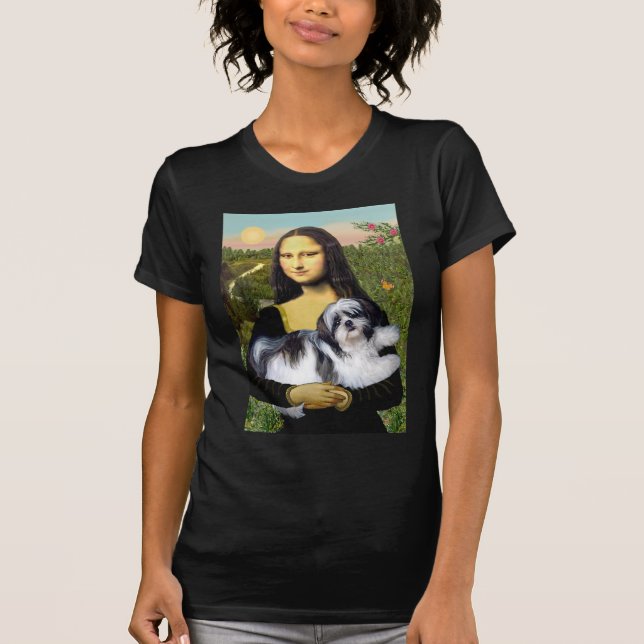 Mona Lisa - Shih Tzu (A-ld) Tee Shirt (Framsida)