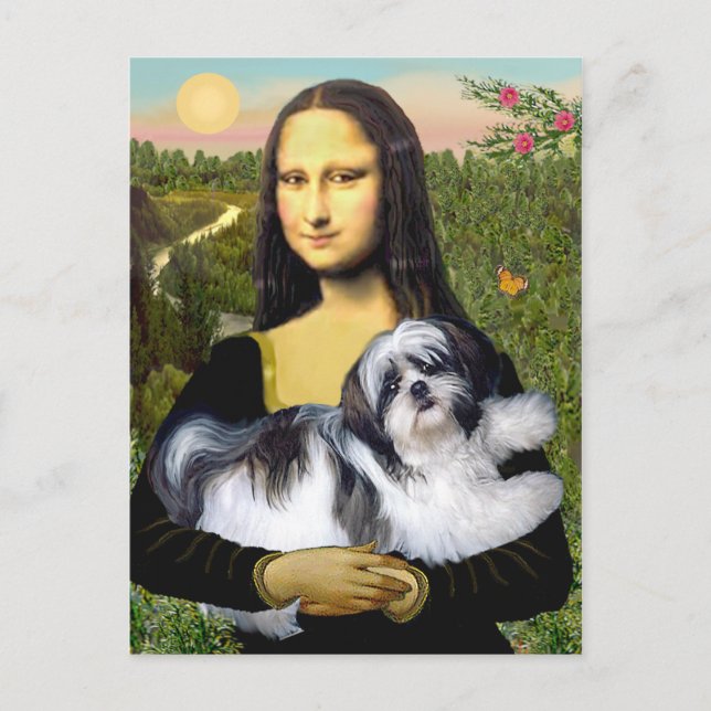 Mona Lisa - Shih Tzu (A-ld) Vykort (Framsida)
