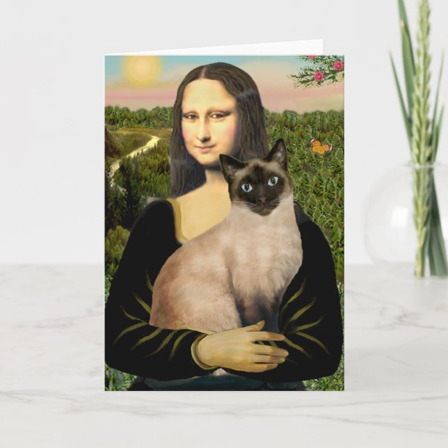 Mona Lisa - siamesisk katt Kort (Framsida)