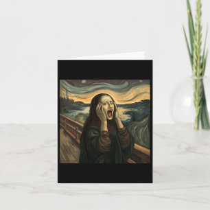 Mona Lisa Skräm Halloween Costume Party Art Kort