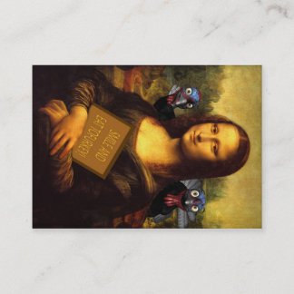 Mona Lisa skyddar kalkoner Visitkort
