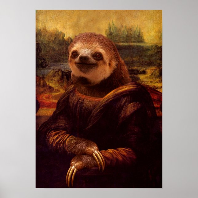 Mona Lisa Sloth Poster (Framsidan)