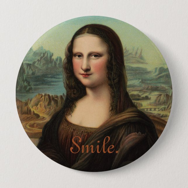 Mona Lisa Smile Button Knapp (Framsida)