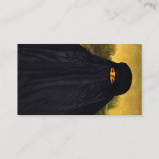 Mona Lisa Smiles bakom Her Burqa Visitkort