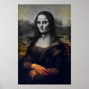 mona lisa sockerskalle poster
