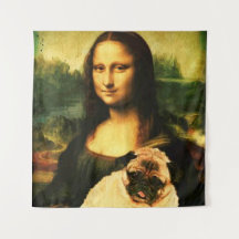 Mona Lisa som håller en pug, Pug älskare pet