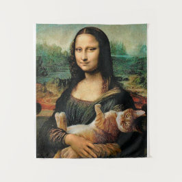 Mona Lisa som håller sin kattkonst Leonardo da Vin